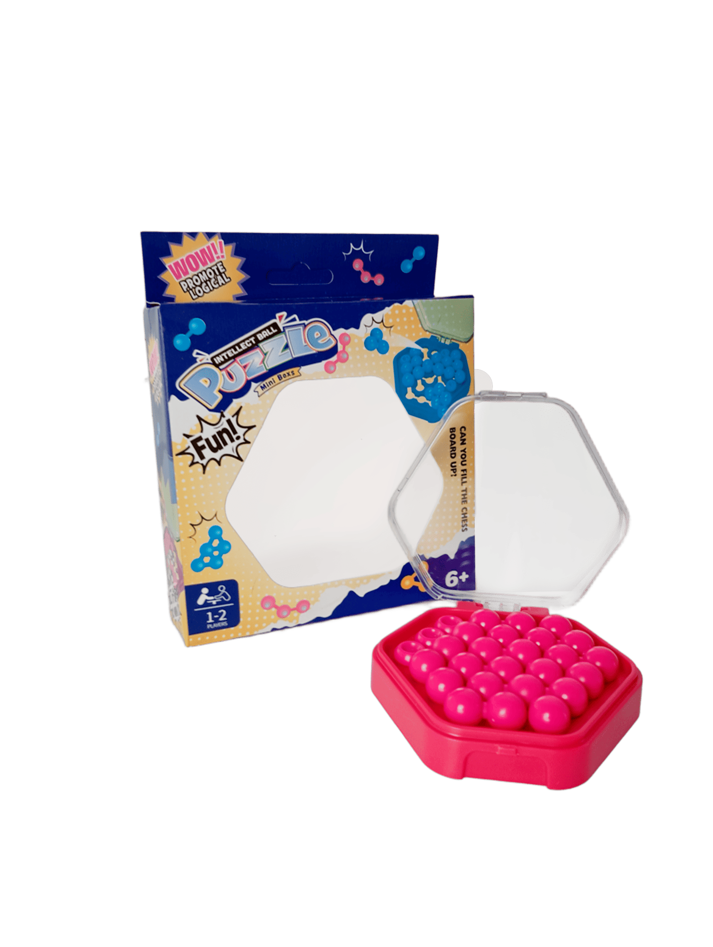Игра -головоломка Бусины, розовый